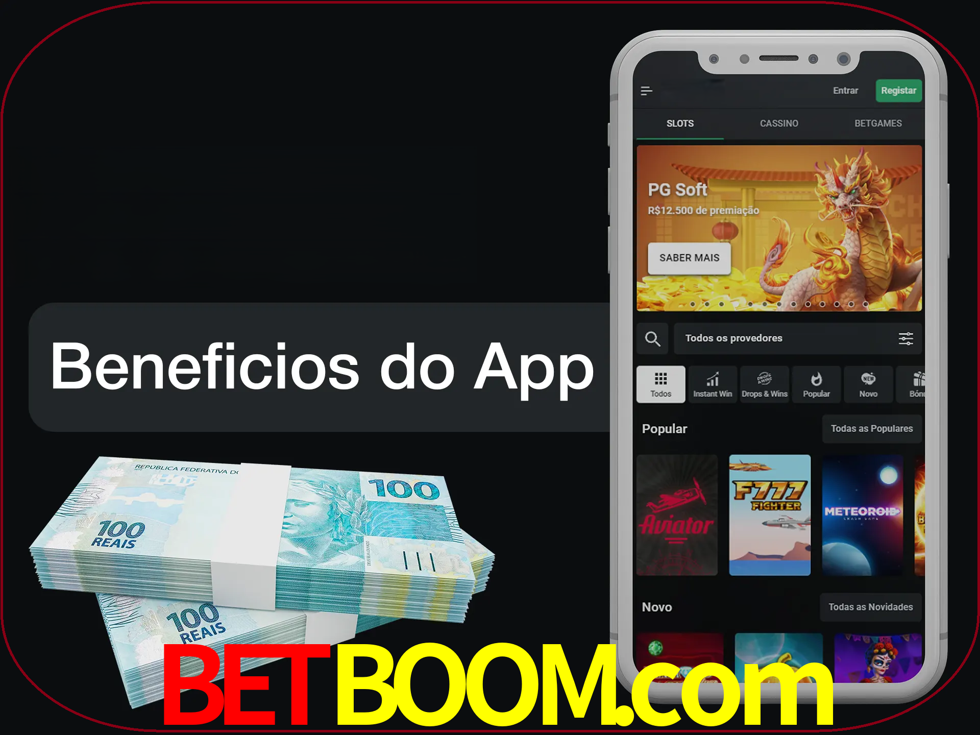 Obtenha todos os benefícios usando o aplicativo.
