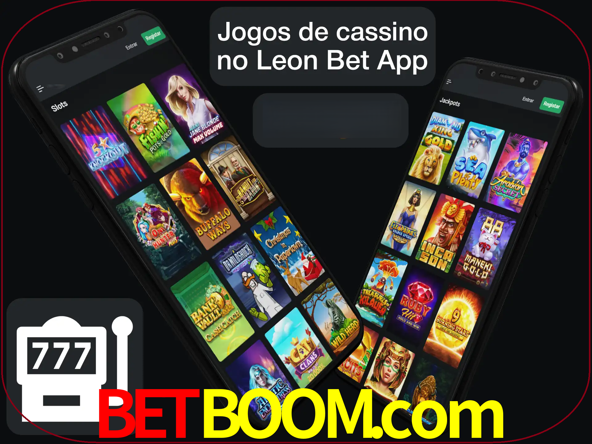 Escolha quais jogos de cassino jogar no app.