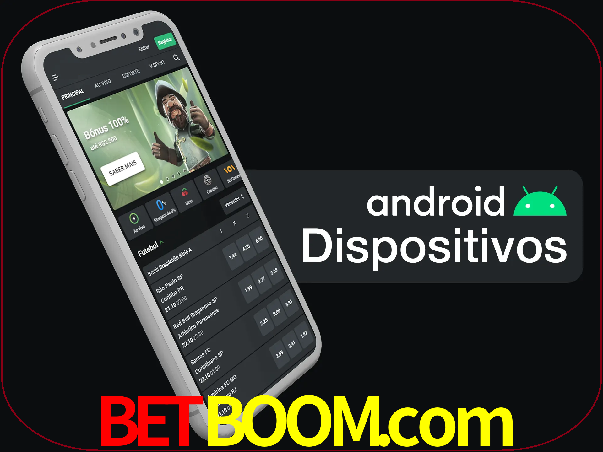 O aplicativo suporta a maioria de todos os dispositivos Android.