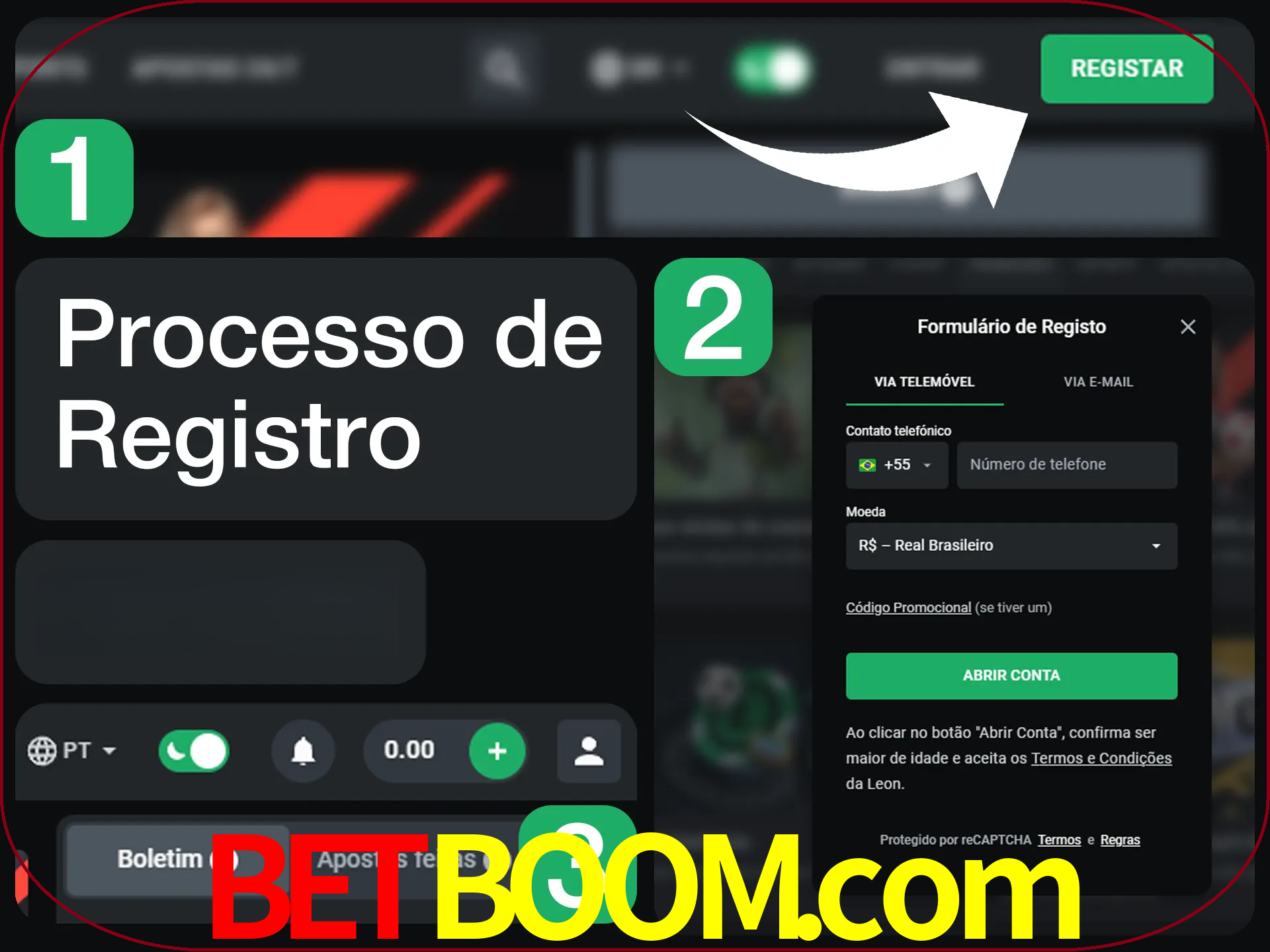 O processo de registro na LeonBet é simples.